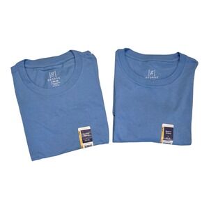 NWT Lot Of 2 George Short Sleeve Moisture Wicking Crew Neck Tshirts Men L Blue